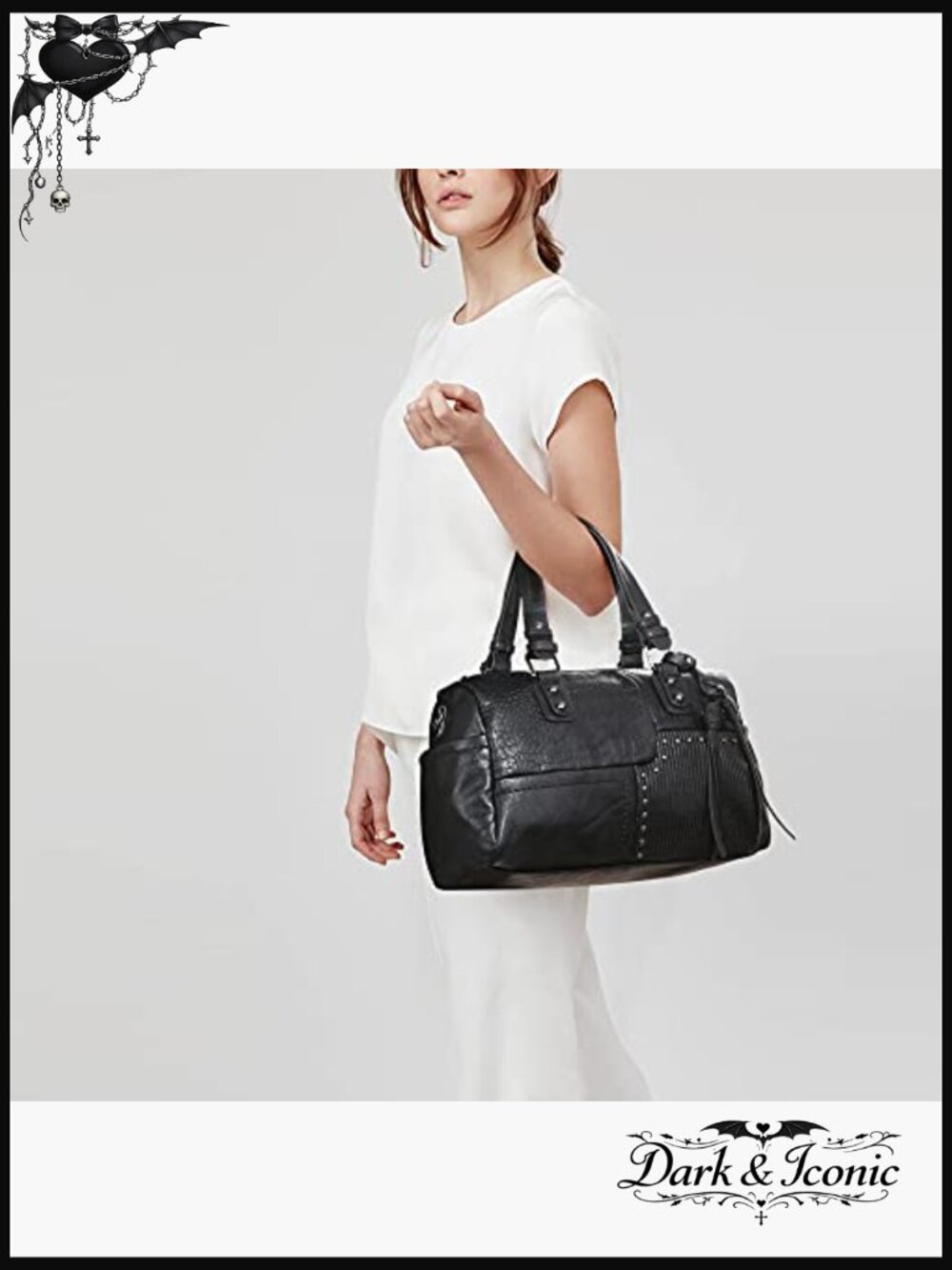 Large Soft Vegan Leather Hobo Satchel Tote Bag Crossbody Work Purse - Picture 2 of 7